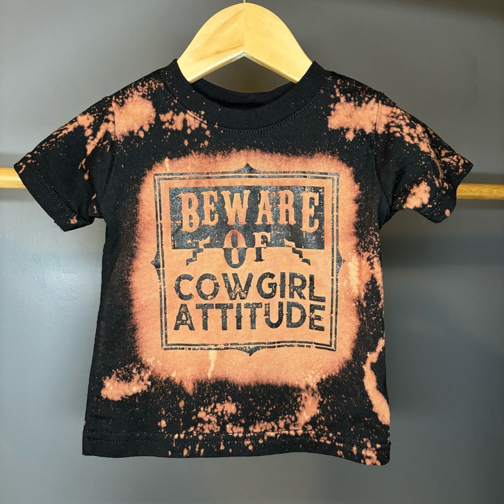 Cowgirl Attitude Kids T-Shirt - Bleached